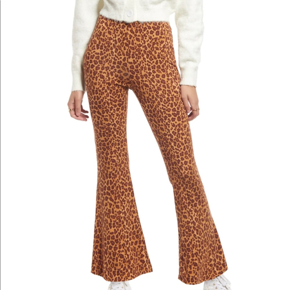 BP. Brown leopard print flare pants NWT size XL